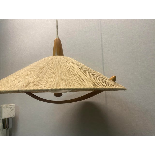 Acrylic Glass & Sisal Hanging Lamp from Temde, 1960s For Sale - Image 16 of 18