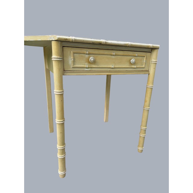 Corner Desk and Chair Thomasville Allegro Faux Bambo 1966 For Sale - Image 9 of 18