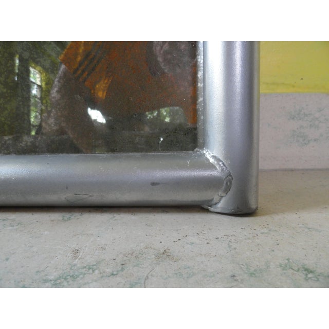 Glass Vintage Art Deco Cracked Ice Mirror - A Pair For Sale - Image 7 of 8