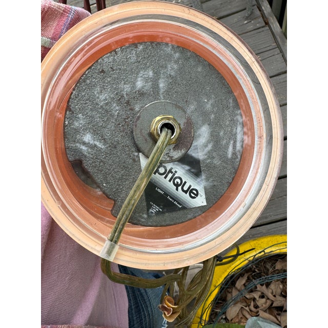 1980s Vintage Optique Lucite Stackable Disc Table Lamp For Sale - Image 5 of 6