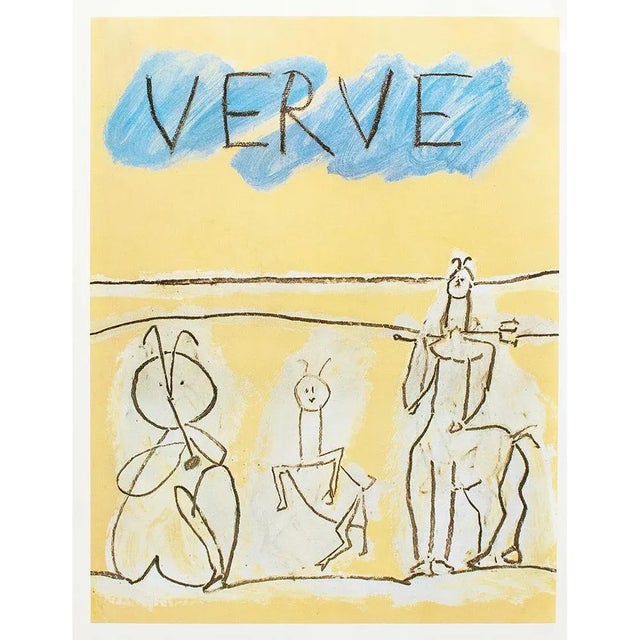 Printmaking Materials 1987 After Pablo Picasso, "Verve No. 19/20" Cover, Second Edition Full-Color Print For Sale - Image 7 of 9