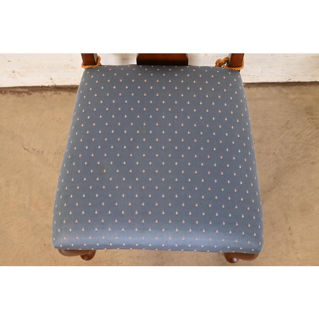 Brown Harden Furniture Queen Anne Solid Cherry Wood Side Chairs or Dining Chairs, Pair For Sale - Image 8 of 11