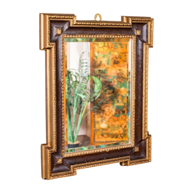 This is a small antique vanity mirror. An English, gilt gesso hallway mirror in neo-classical taste, dating to the...