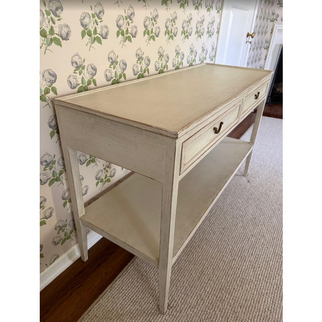 English Chelsea Editions Two-Drawer Console Table For Sale - Image 3 of 4