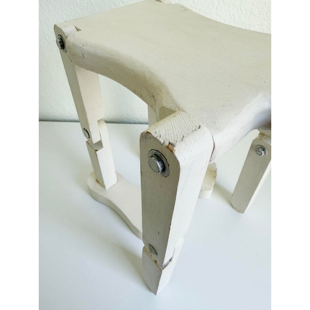 Late 20th Century Articulating Painted Wood Mannequin Side Table, Late 20th Century For Sale - Image 5 of 12