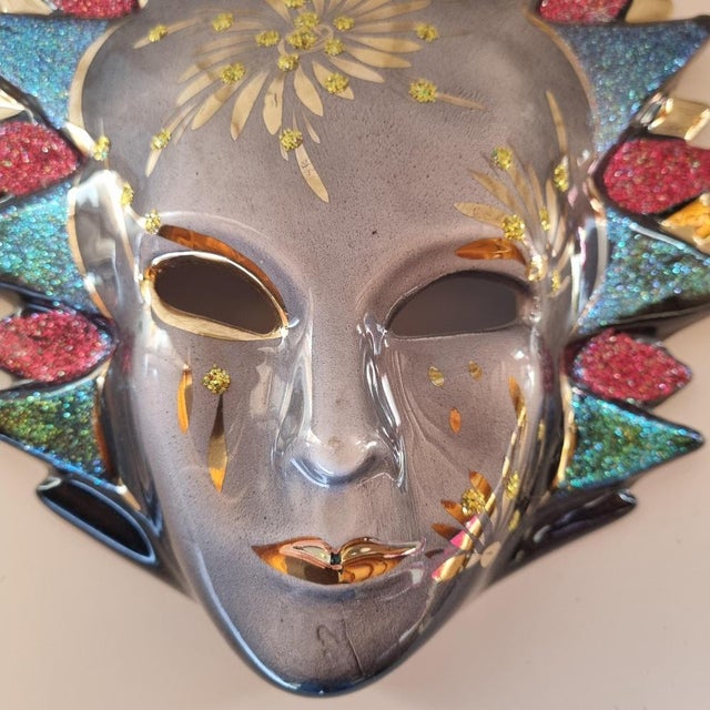 1980s Venetian Ceramic Mask, 1980s For Sale - Image 5 of 9
