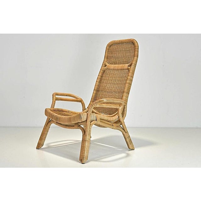 Wickerwork Easy Chair, Italy, 1970 For Sale - Image 5 of 18