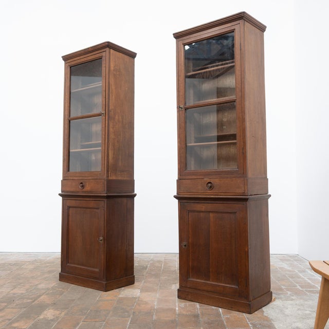 Oak Pharmacy Display Cabinets, 1890, Set of 2 For Sale - Image 16 of 17