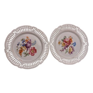 Antique Porcelain Plates from Schwarzenhammer, 1960, Set of 2 For Sale