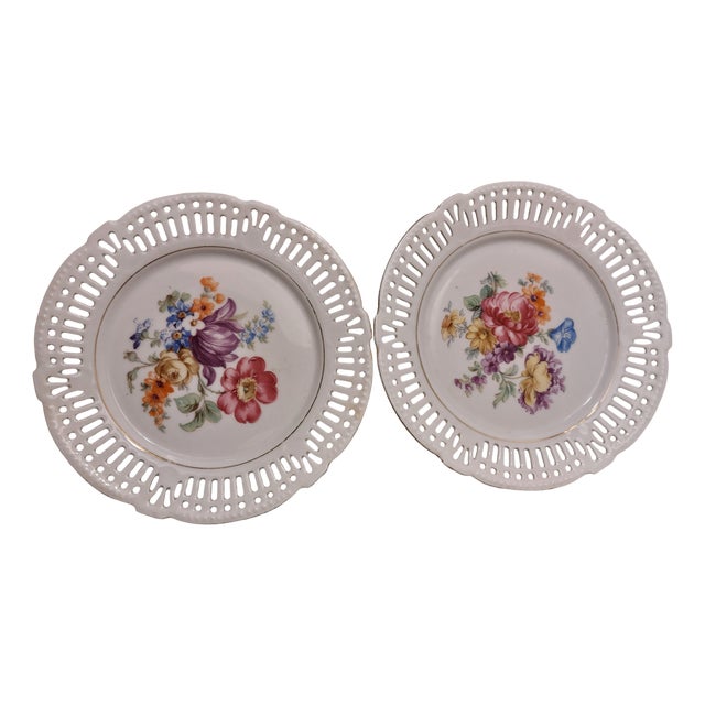 Antique Porcelain Plates from Schwarzenhammer, 1960, Set of 2 For Sale