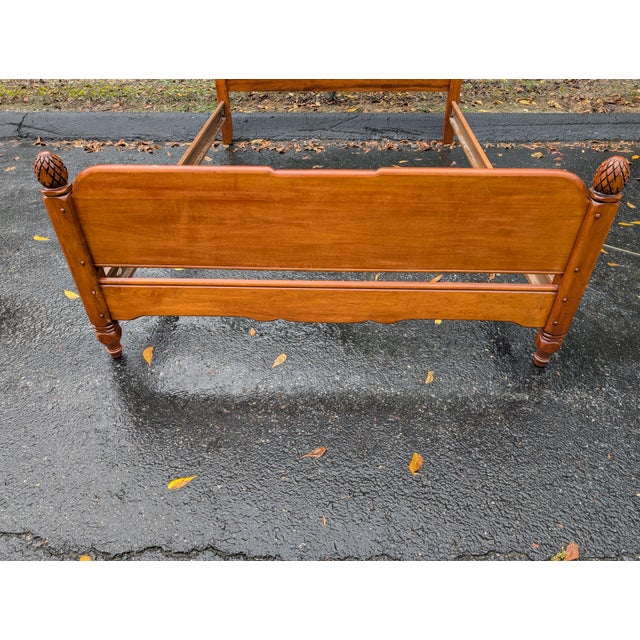 Mid 20th Century Vintage Cushman Style Colonial Maple Full-Size Bedframe For Sale - Image 5 of 10
