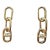 Diamond Link Dangle Earrings 10kt Yellow Gold 0.05ctw Gh Si Threaded New, Pair For Sale