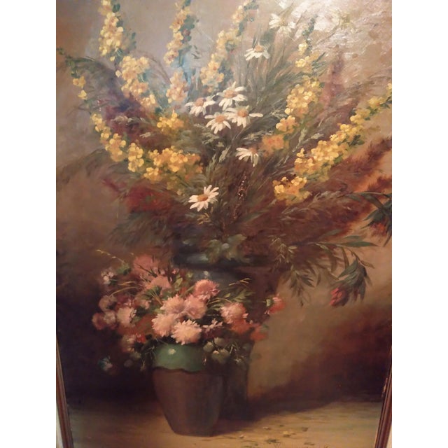 1910s "Still Life" Original Oil Painting by Wilhelm Schulze (German Artist) For Sale - Image 4 of 4