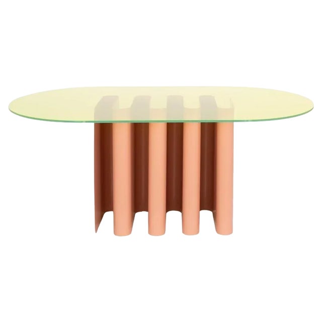 Tavolo2 Beige Red Dining Table by Pulpo For Sale