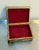 Florentine giltwood jewelry or trinket box w/ red velvet lining. Some very minor surface scratching in a few spots as...