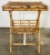 Vintage collapsible bamboo tray top service table featuring removable tray top and collapsible base with three holsters...