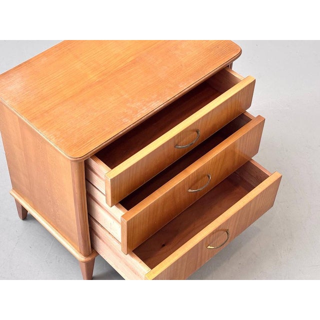 Mid-Century Modern Nightstands in Cherry Wood, 1960s, Set of 2 For Sale - Image 15 of 16