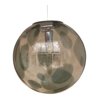 1990s Contemporary Olive-Green and Transparent Sphere in Murano Glass For Sale