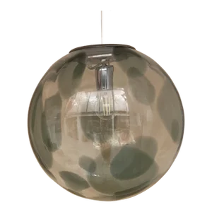 1990s Contemporary Olive-Green and Transparent Sphere in Murano Glass