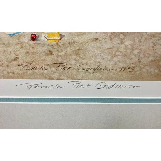 Paint Impressionistic Coastal View Entitled "Sea Side" by Pamela Pike Gordinier 1988 For Sale - Image 7 of 11