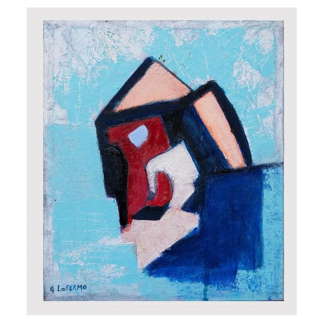 Giorgio Lo Fermo, Geometrical Face, Original Oil on Canvas, 2018 For Sale