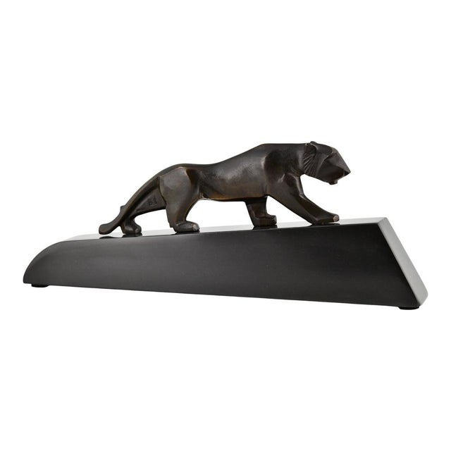 Art Deco Panther Sculpture, 1925, Bronze on Marble Base For Sale - Image 12 of 12