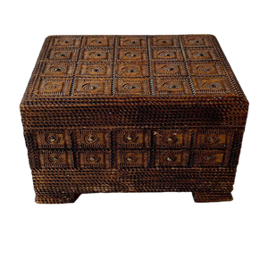 Scandinavian Folk Art Box with Hidden Compartment, 1940s