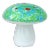 Vintage Murano Flower Millefiori Canes Green Blue White Italian Art Glass Mushroom Toadstool Paperweight Sculpture For Sale