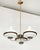 1960's Stilnovo Style Walnut and Brass Chandelier For Sale - Image 16 of 17