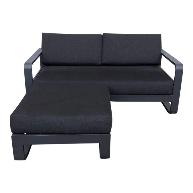 Jardin De Ville Outfit Outdoor Sofa With Footstool For Sale