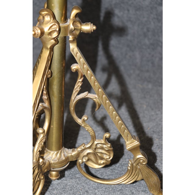 Fine Quality French Regency Marble Top and Bronze Occasional Paw Footed Table For Sale In Philadelphia - Image 6 of 8