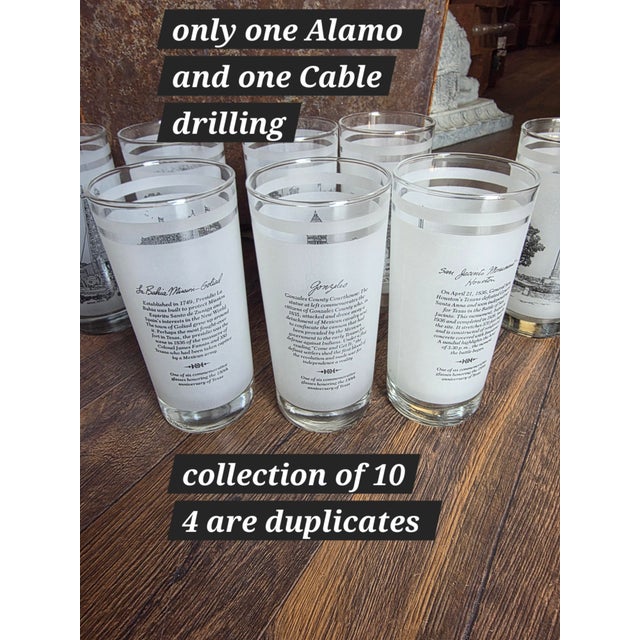 American 1980s Texas 150th Commemorative Tumbler Set by Norman Baxter - Set of 10 For Sale - Image 3 of 7