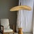 Beige Large Hat-Shaped Rattan Pendant Light, 1980s For Sale - Image 8 of 18