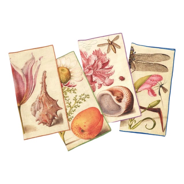 Botanical Dinner Napkins, Set of 4 For Sale