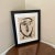 1960s Peter Keil Contemporary Original Black & White Abstract Portrait Painting, Framed For Sale In Atlanta - Image 6 of 8