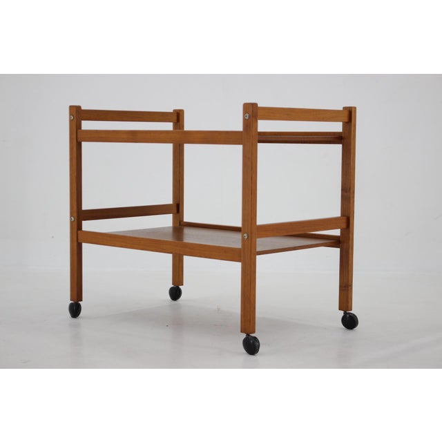 Teak Serving Trolley, Denmark, 1960s For Sale - Image 4 of 10