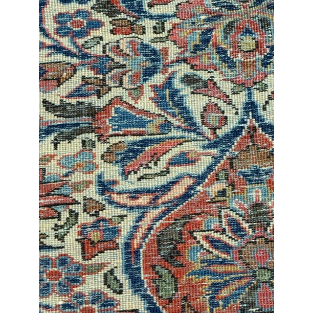 Pasargad DC Ivory Antique Persian Kashan For Sale - Image 9 of 12