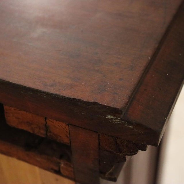 Brown Antique Mahogany Petite Open Bookcase C1930 For Sale - Image 8 of 8