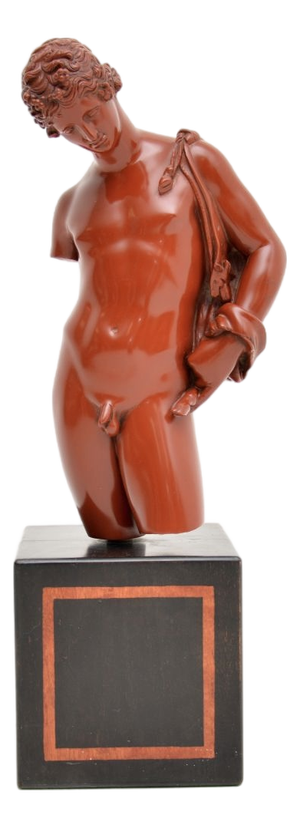 Neoclassical Style Sculpture of Meleager, 1950, Resin on Wood Base