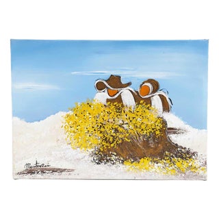 Costanza Mantovani, Women and Brooms, 2000s, Oil on Canvas For Sale