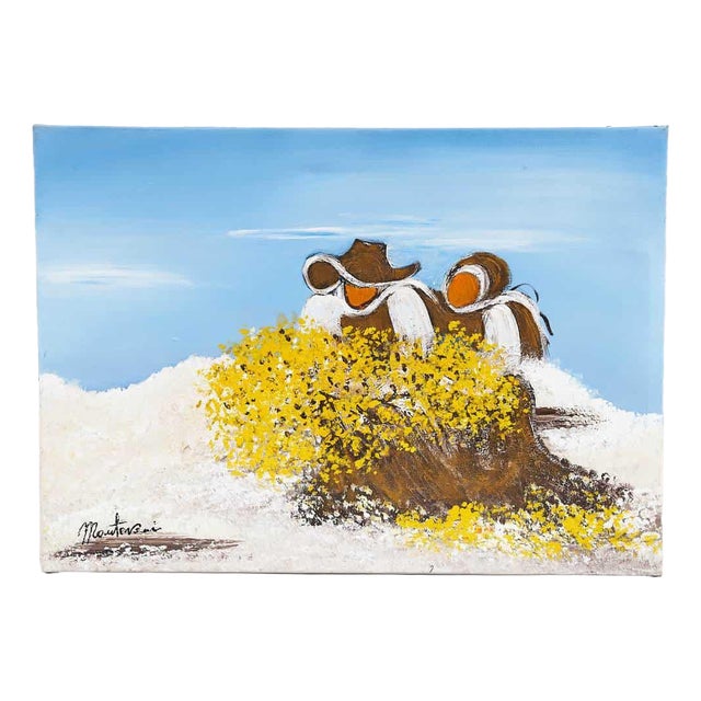 Costanza Mantovani, Women and Brooms, 2000s, Oil on Canvas For Sale