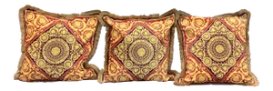 Atelier Versace Multi Color Baroque Velvet Pillows - Set of 3