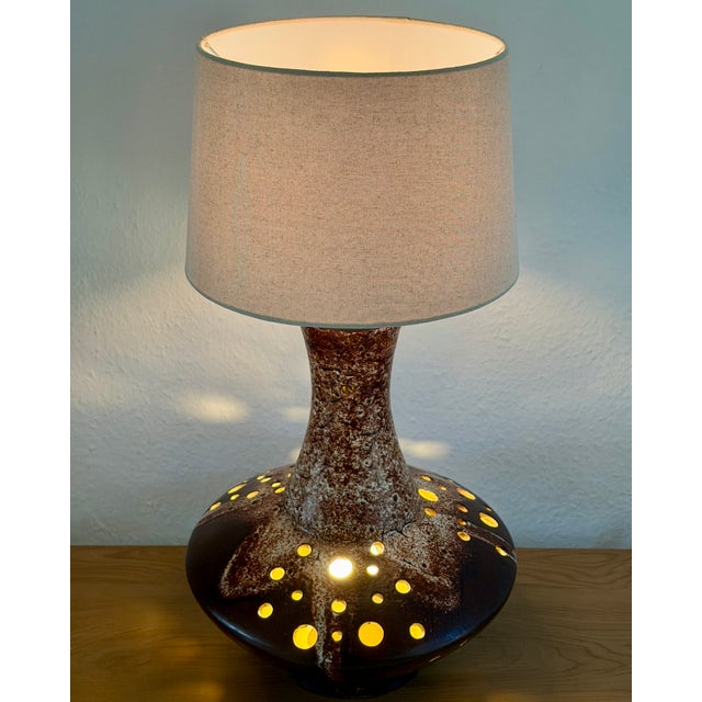 Vintage Table Lamp by Walther Gerhards for Bay Keramik, 1960s For Sale - Image 4 of 4