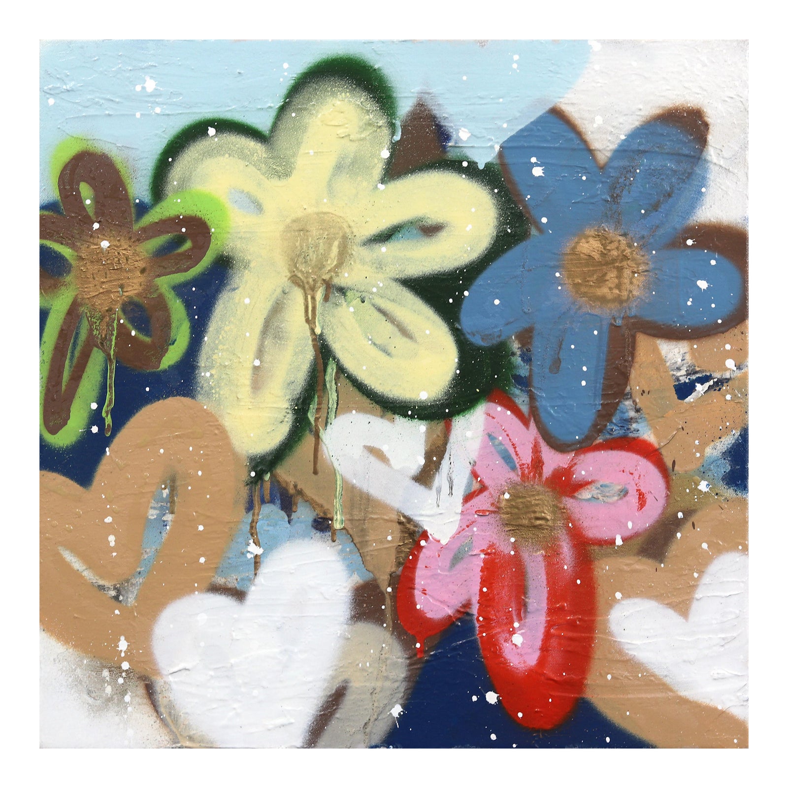 アート・デザイン・音楽 Amber, Guinevere & Kate 1993-2005 Willow - Radiant Floral and Heart Abstract Graffiti Pop Original