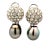 18K White Gold South Sea Gray Pearl & 3 Carat Diamond Earrings For Sale In Miami - Image 6 of 6