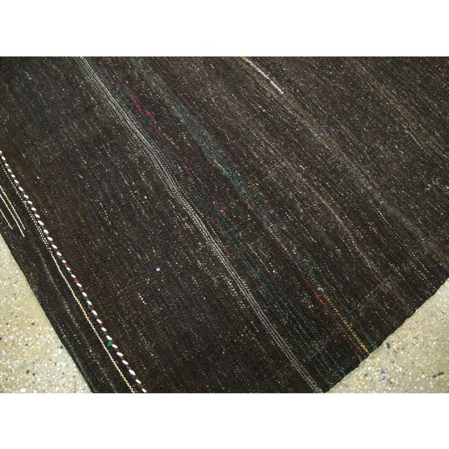 Galerie Shabab Collection Mid-20th Century Handmade Turkish Tribal Flat-Weave Accent Rug in Brown For Sale - Image 9 of 10