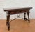 Baroque Spanish Carved Wood Drop-Leaf Table with Iron Stretcher, 1940 For Sale - Image 3 of 14