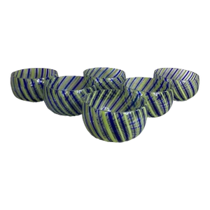 Late 20th Century Venini Style Art Glass Bowls- Set of 6