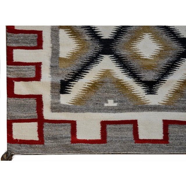 Textile Bold Mid-20th Century Navajo Style Rug For Sale - Image 7 of 9