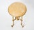 Vintage Cast Brass Vanity Stool – Neoclassical Style With Faux Leather Seat For Sale - Image 4 of 9